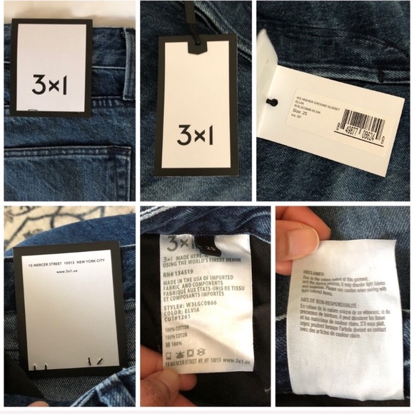 NWT 3x1 Higher Ground Gusset Flared Cropped Jeans - Picture 10 of 10